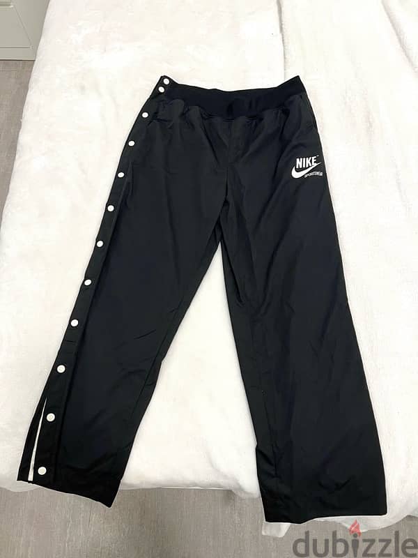 Original Nike Black Popper Pants Unisex - L 1