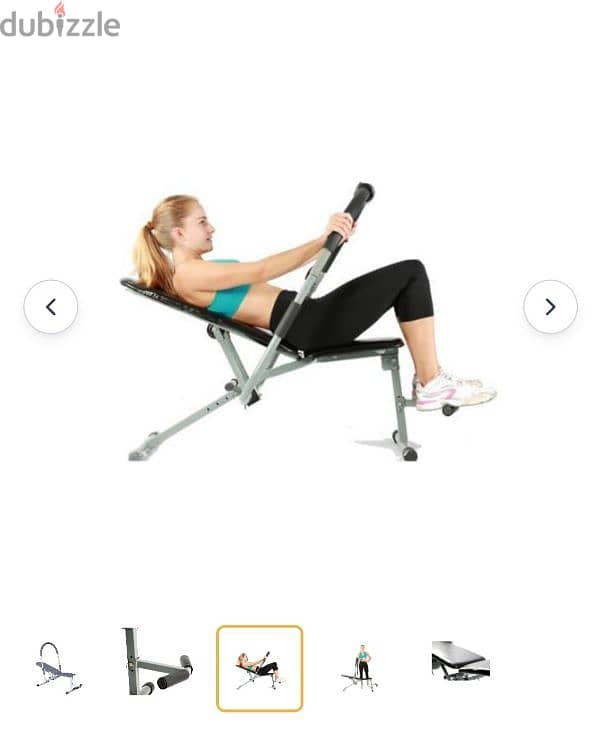 Used Bench for abdomen exercises. Cat scratches on the material. 0