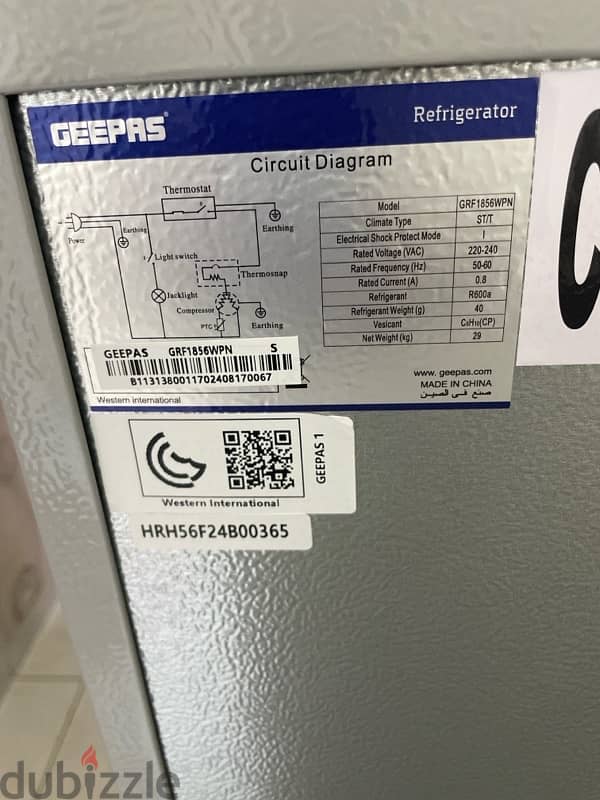 geepas fridge   brand new not used 5