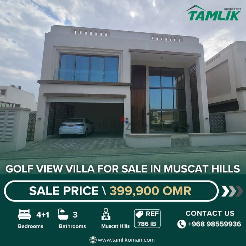 Golf View Villa for Sale in Muscat Hills | REF 786iB 0