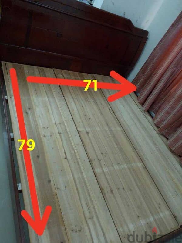 Wood King Bed frame only 1