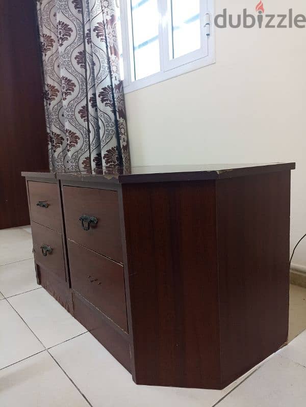 Wooden Cupboard and matching side tables for sale! 2