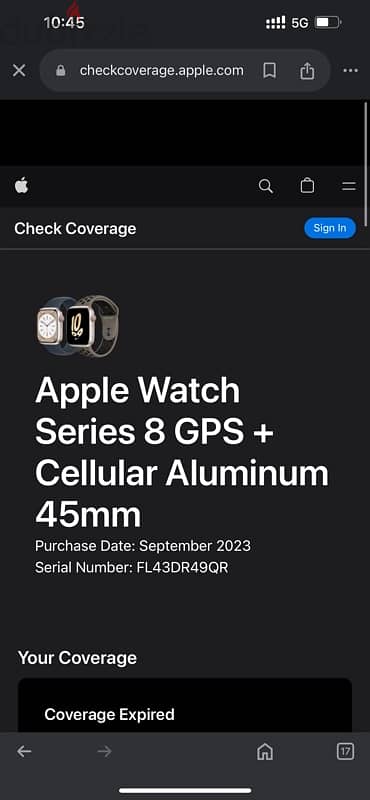 Apple Watch Series 8 45mm GPS + cellular