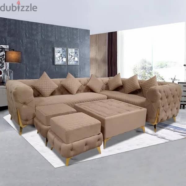 new model l shape sofa with bad 3