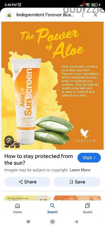 forever aloe sunscreen 1