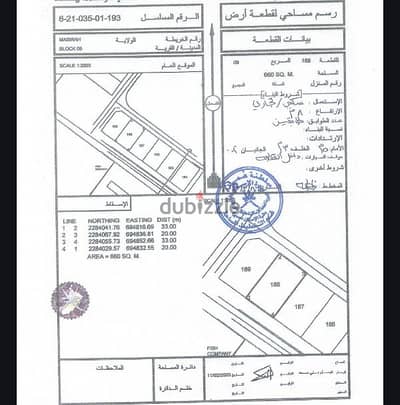 للبيع قطعة أرض سكني تجاري بمساحة 660 متر مربع في ولاية مصيره