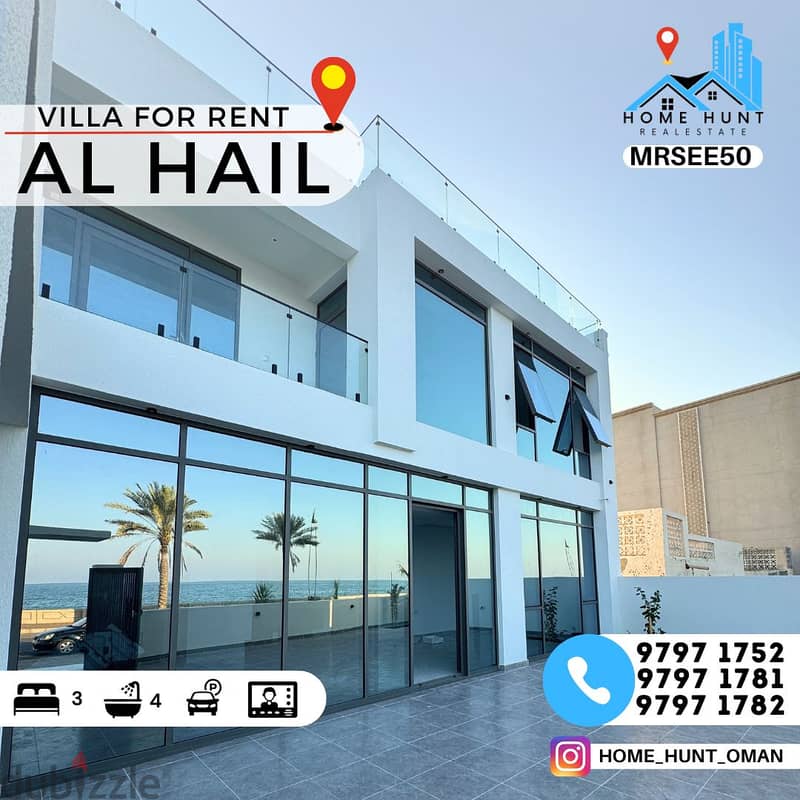 AL HAIL NORTH | BRAND NEW SEA VIEW 3BR VILLA FOR RENT 0