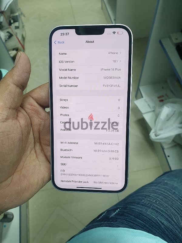 iphone 14 plus 128gb 91% battery clen arabic box available 7