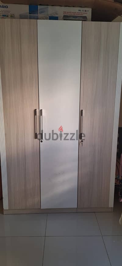 Three Door Wooden Wardrobe and Two door Steel wardrobe