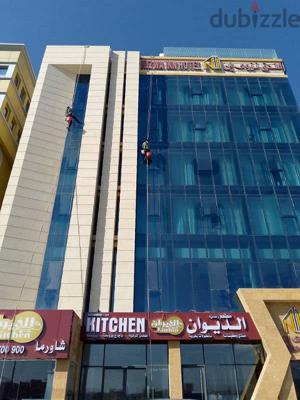 تنظيف زجاج خارجي External glass cleaning 18