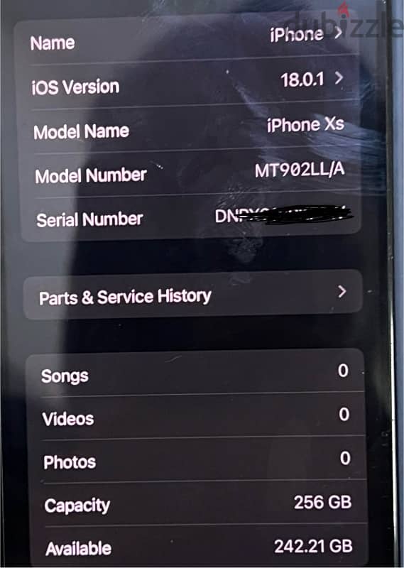 Iphone XS 256Gb 6