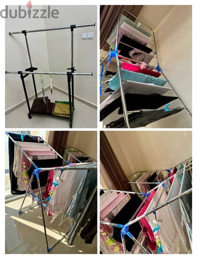 Metal dress hanger(6 months used), Dress drying stand buy 1 get 1 free