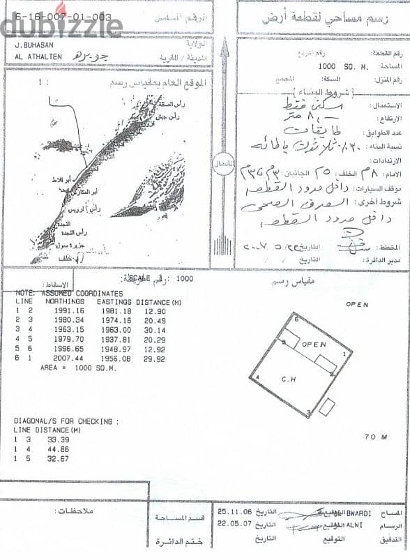 للبيع او الاستثمار قطعة أرض سكني بمساحة 1000 متر مربع في ولاية جعلان 0