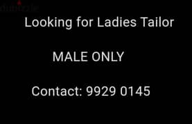 Looking for Ladies Tailor (Male) 0