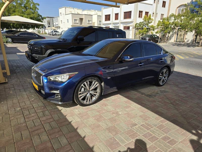 Infiniti Q50s red sport 2019 1