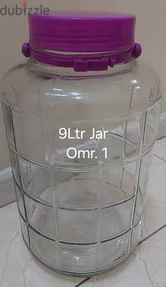 Glass jar 9 Ltr for sale 0