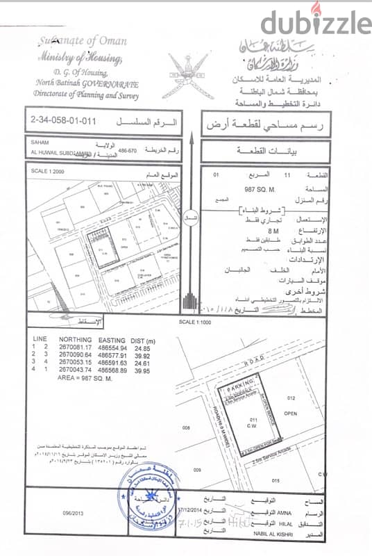 ارض تجاريه للبيع في ولاية صحم 0