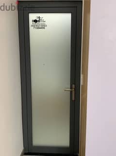 UPVC Door with frosted glass 0