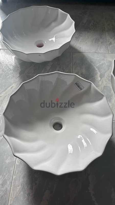 White Ceramic Basins. LIMITED OFFER 3 left In stock 3