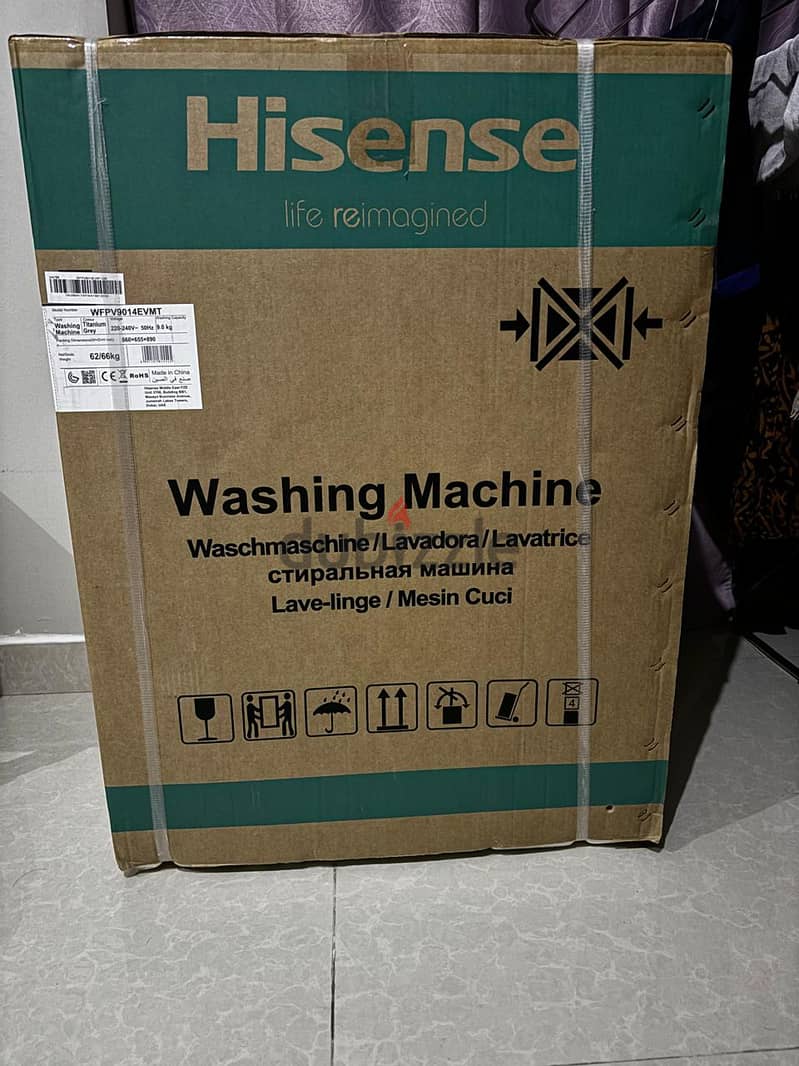 Hisense washing machine 9kg in original packed condition 2