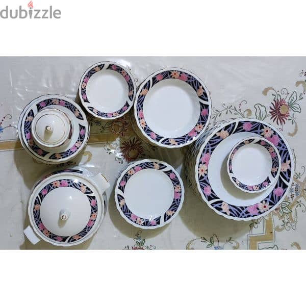 Dinner Set, Ceramic Plates, Saucer and Bowls مجموعة أطباق العشاء 0