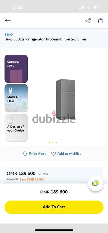 ثلاجة بيكو الذكيه 550 لتر Beko 550Ltr Refrigerator ProSmart Inverter 8