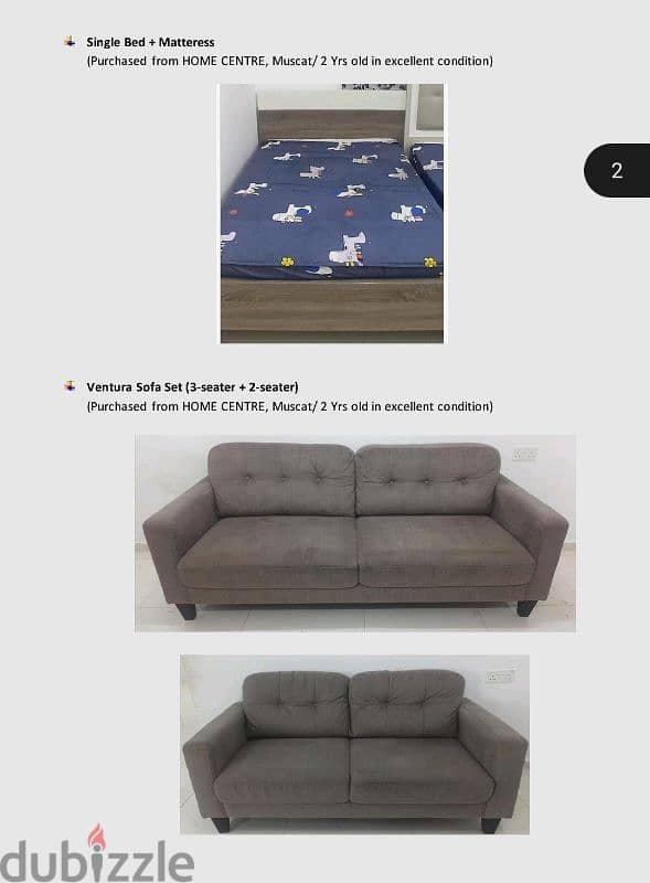 Furniture items for sell in Duqm 1