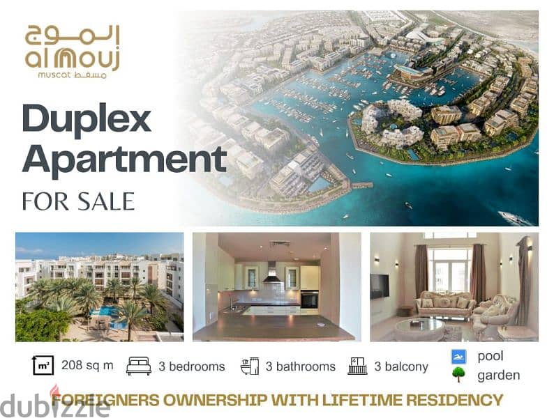 Dublex apartment (3 bedrooms) in Al Mouj Muscat "lifetime residency" 0