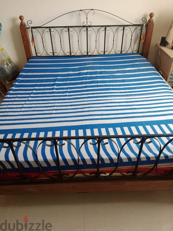 King size Bed with mattress for sale 1