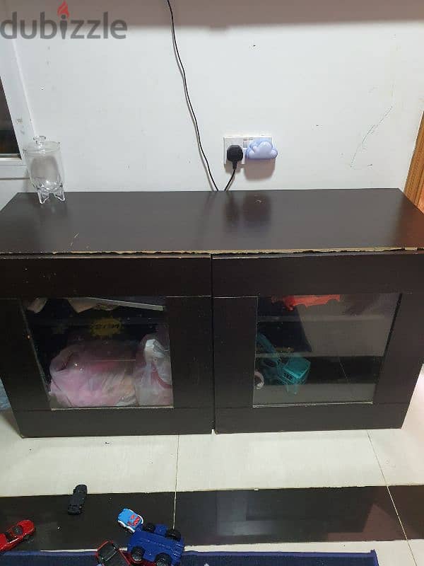 urgent sale tv table with storage 1