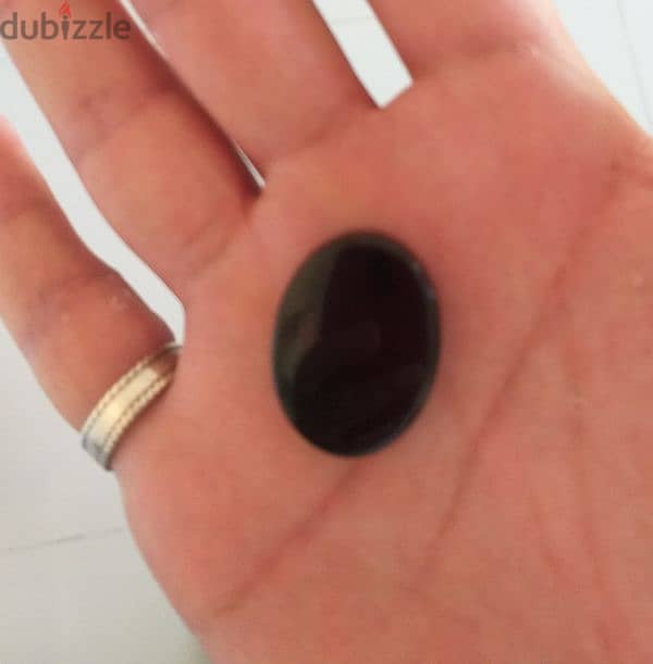 حجر عقيق يمني أسود شفة العبد طبيعي natural black yamani agate 2