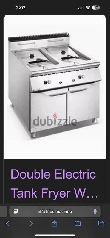 all typ of fries Machine with two big freezer semi fryer 1