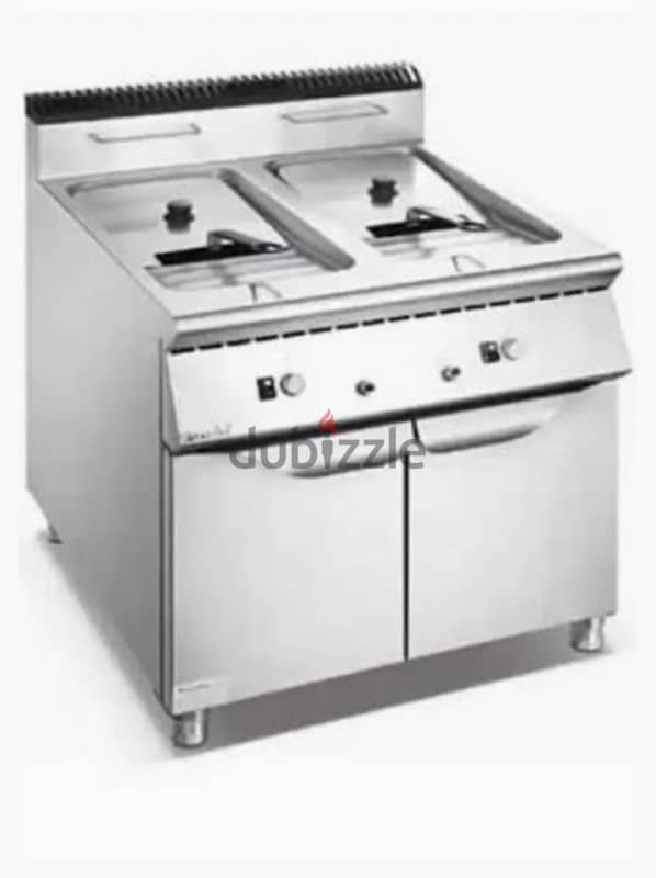 all typ of fries Machine with two big freezer semi fryer 5