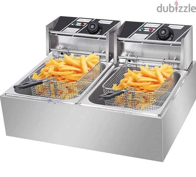 all typ of fries Machine with two big freezer semi fryer 9