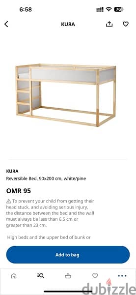 Ikea reversible bed 0