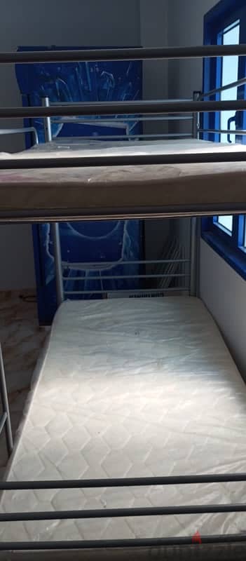 Heavy duty steel Bunk bed with matress sale 1