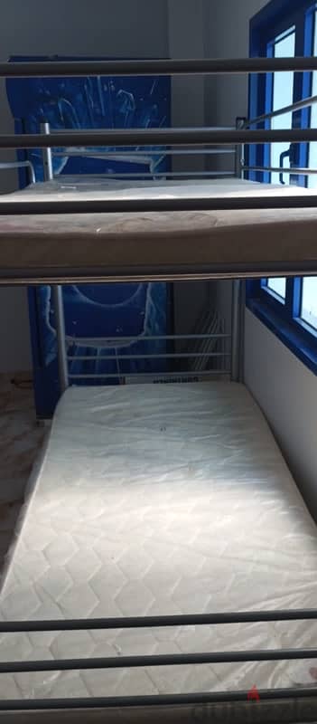 Heavy duty steel Bunk bed with matress sale 2