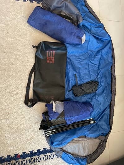 Tent, sleeping bag, and dry pack ALL