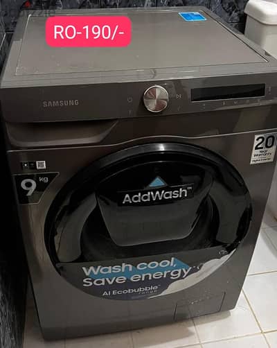 Washing Machine 9 KG In Waranty