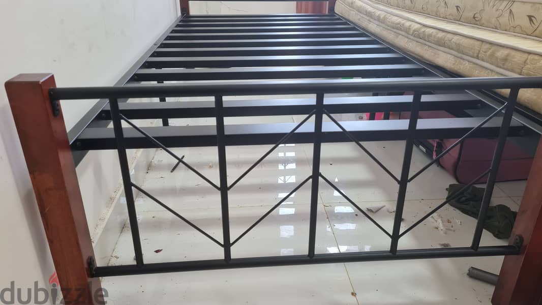 Heavy Duty Single Metal Beds OMR 23 Each, 2 for 42 OMR 2