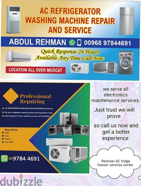 24/7 available at your door step Refrigerators & freezer Technicians. 0