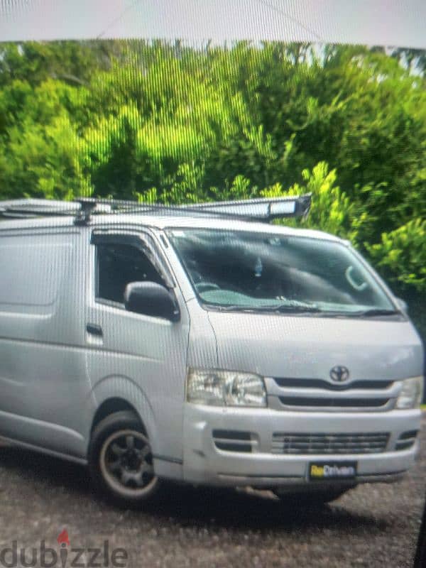 driver whith Toyota hiace  van for delivry work 0