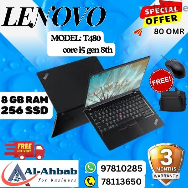 LENOVO LAPTOPS with 3 MONTHS WARRANTY; with FREE- Mouse & Bag 10