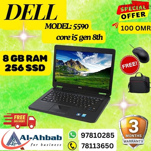 DELL LAPTOPS with 3MONTHS WARRANTY; with FREE- MOUSE & BAG 4