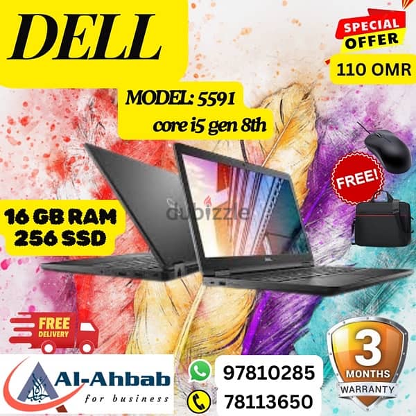 DELL LAPTOPS with 3MONTHS WARRANTY; with FREE- MOUSE & BAG 6