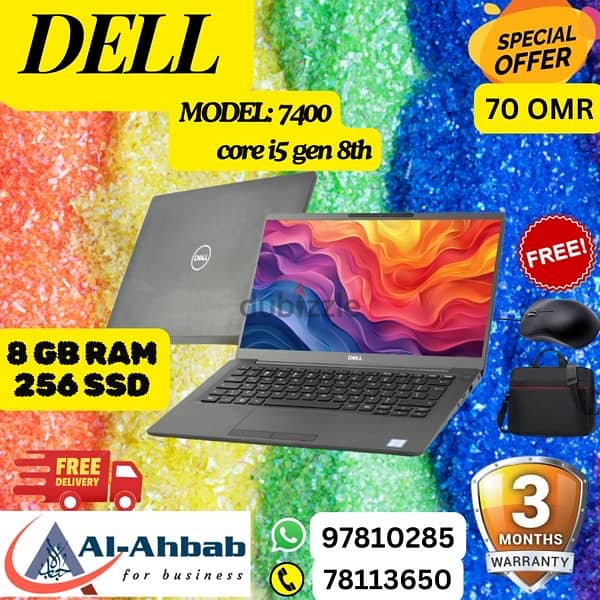 DELL LAPTOPS with 3MONTHS WARRANTY; with FREE- MOUSE & BAG 7