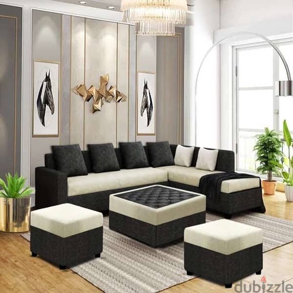 new model l shape sofa with bad 2