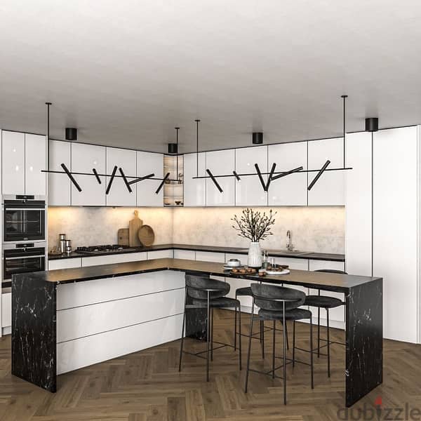 Modern kitchen works,interior works with free 3d design contact 7