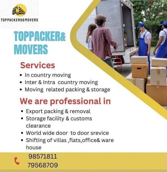 Top packer and movers House villa office packing and shifting 0