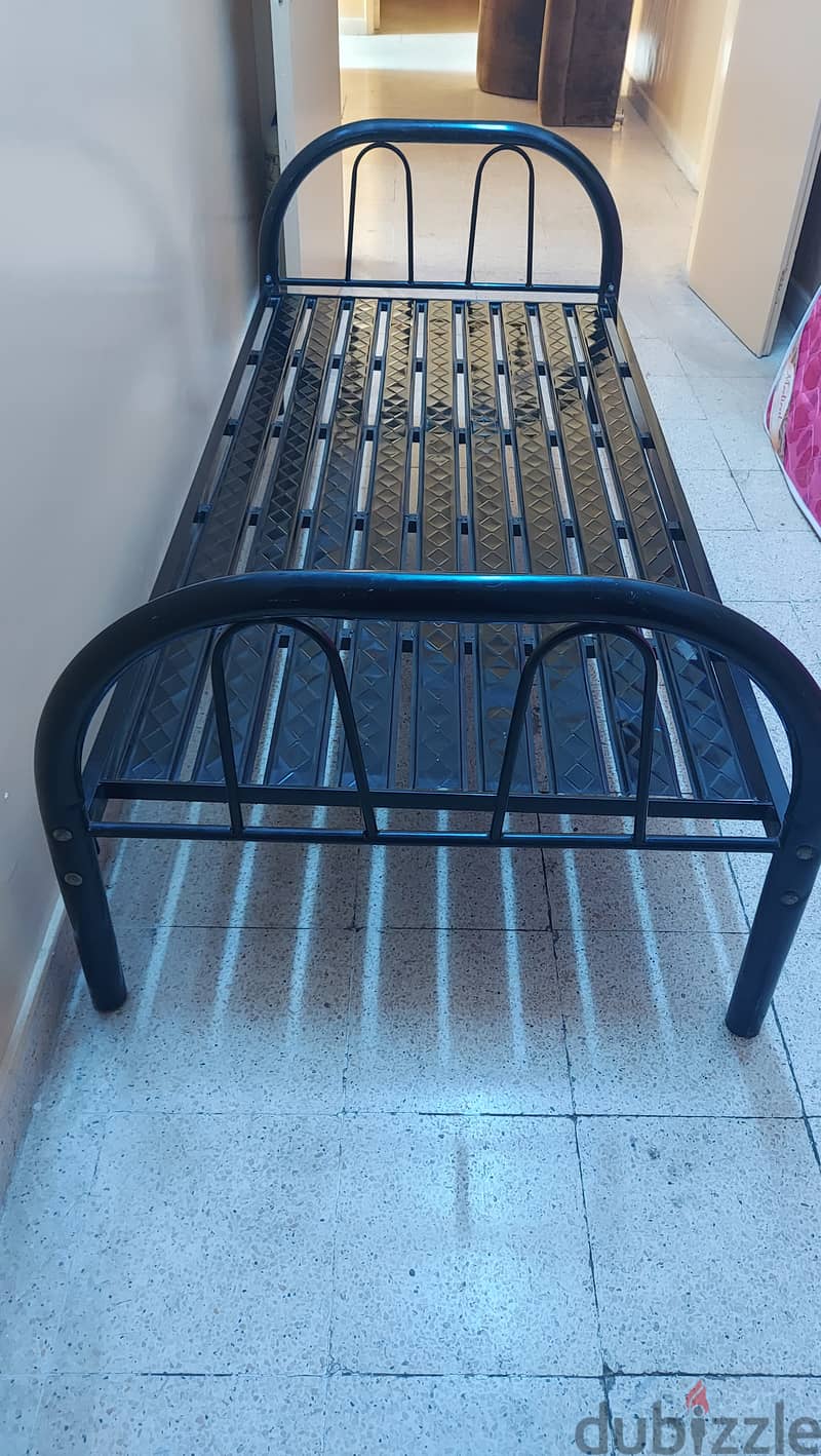 Iron bed. With mattress 1